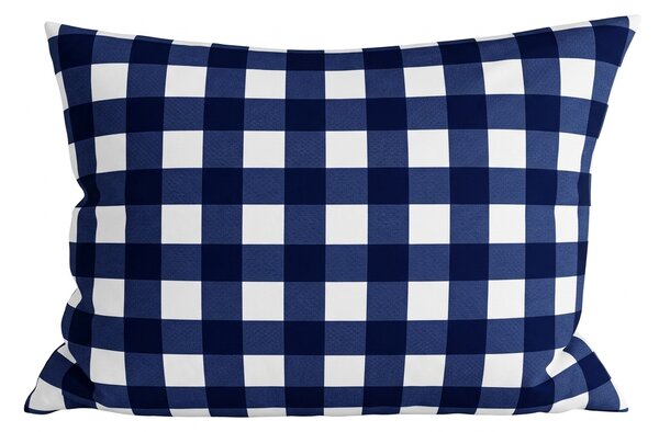 Mikroszálas párnahuzat NAVY GINGHAM 70x90 cm, kék-fehér