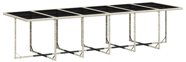 17 részes szürke polyrattan kerti étkezőgarnitúra párnákkal