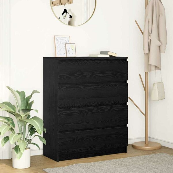 VidaXL fekete tölgy szerelt fa tálalószekrény 80x35x99 cm