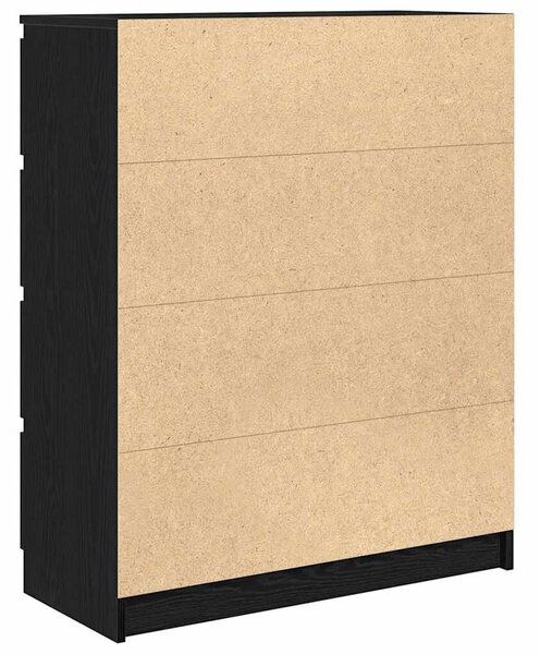 VidaXL fekete tölgy szerelt fa tálalószekrény 80x35x99 cm