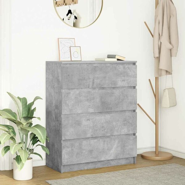 VidaXL betonszürke szerelt fa tálalószekrény 80x35x99 cm