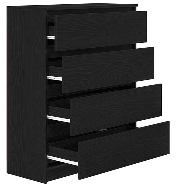 VidaXL fekete tölgy szerelt fa tálalószekrény 80x35x99 cm