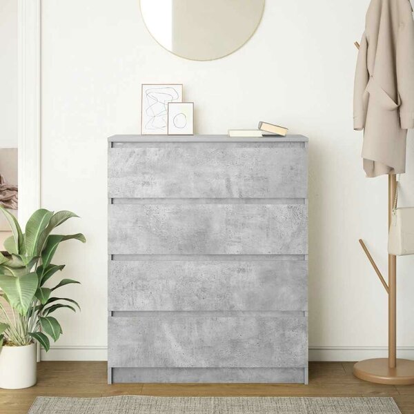 VidaXL betonszürke szerelt fa tálalószekrény 80x35x99 cm
