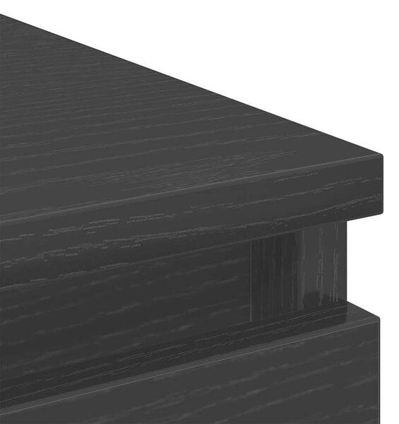 VidaXL fekete tölgy szerelt fa tálalószekrény 80x35x99 cm