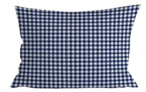 Mikroszálas párnahuzat NAVY GINGHAM 50x70 cm, kék-fehér