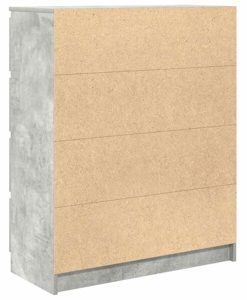 VidaXL betonszürke szerelt fa tálalószekrény 80x35x99 cm
