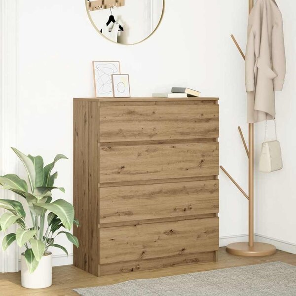 VidaXL kézműves tölgy színű szerelt fa tálalószekrény 80x35x99 cm