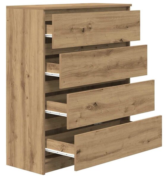 VidaXL kézműves tölgy színű szerelt fa tálalószekrény 80x35x99 cm