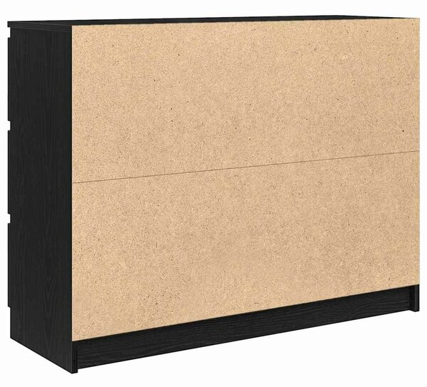 VidaXL fekete tölgy szerelt fa tálalószekrény 100x35x76 cm