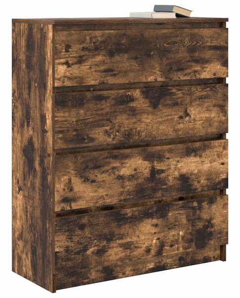VidaXL füstös tölgy színű szerelt fa tálalószekrény 80x35x99 cm