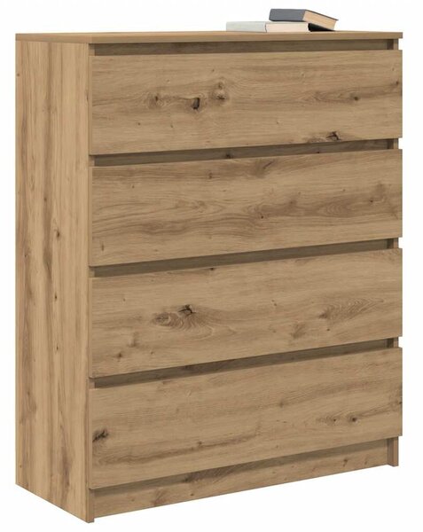 VidaXL kézműves tölgy színű szerelt fa tálalószekrény 80x35x99 cm