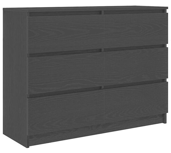 VidaXL fekete tölgy szerelt fa tálalószekrény 100x35x76 cm