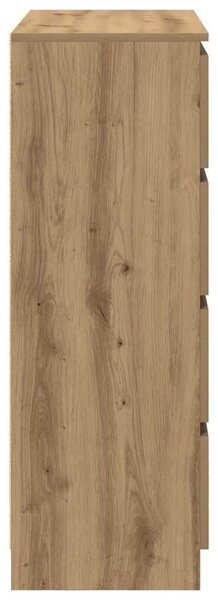 VidaXL kézműves tölgy színű szerelt fa tálalószekrény 80x35x99 cm
