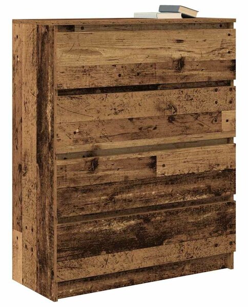 VidaXL antik fa színű szerelt fa tálalószekrény 80x35x99 cm