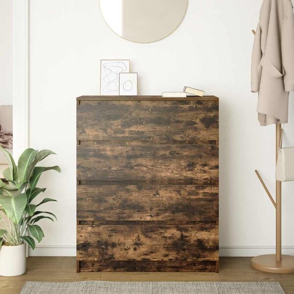 VidaXL füstös tölgy színű szerelt fa tálalószekrény 80x35x99 cm