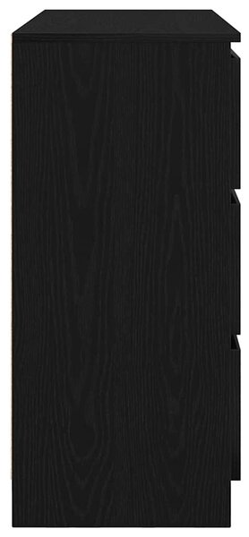 VidaXL fekete tölgy szerelt fa tálalószekrény 100x35x76 cm