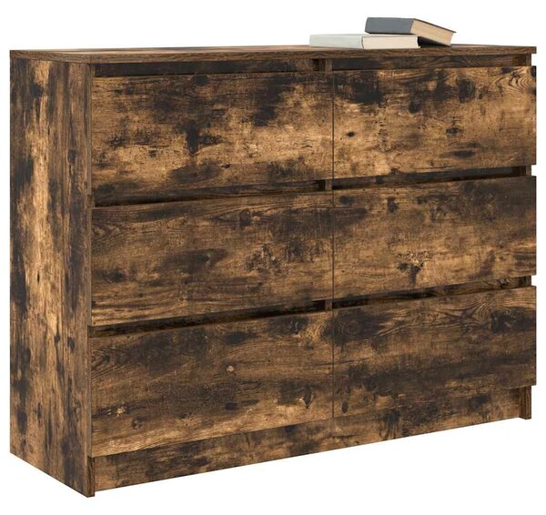 VidaXL sonoma tölgy színű szerelt fa tálalószekrény 100x35x76 cm
