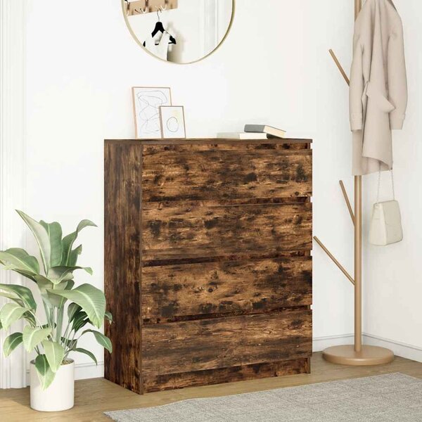 VidaXL füstös tölgy színű szerelt fa tálalószekrény 80x35x99 cm