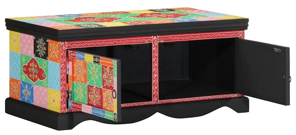 VidaXL többszínű tömör mangófa dohányzóasztal 90x50x40 cm