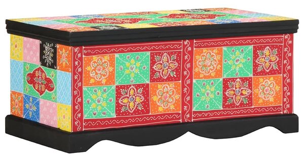 VidaXL többszínű tömör mangófa dohányzóasztal 90x50x40 cm