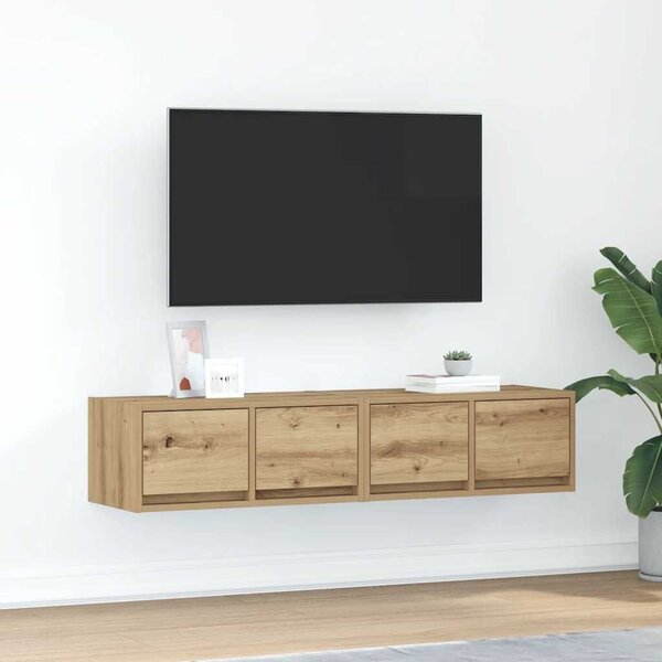 VidaXL 2 db kézműves tölgy szerelt fa TV-szekrény 60x31x25,5 cm