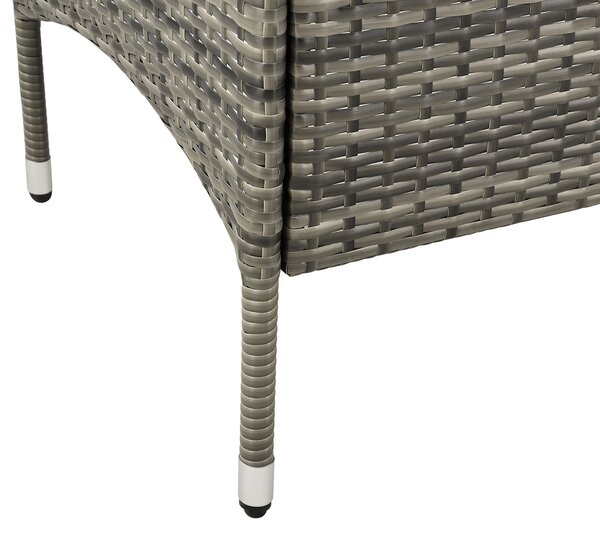 Juskys Merlin rattan pad M - szürke