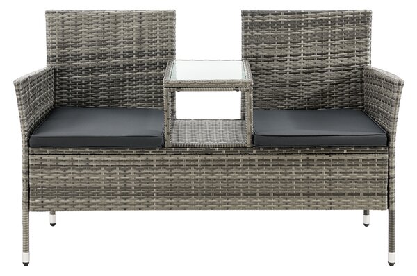 Juskys Merlin rattan pad M - szürke