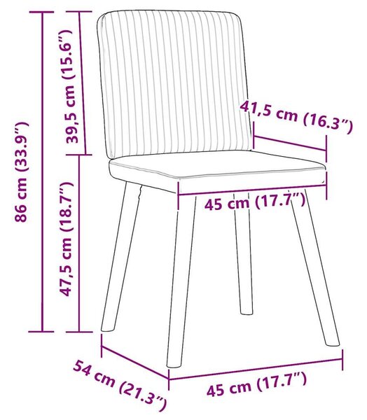 VidaXL étkezőszékek 6 db Jeans kék szövet