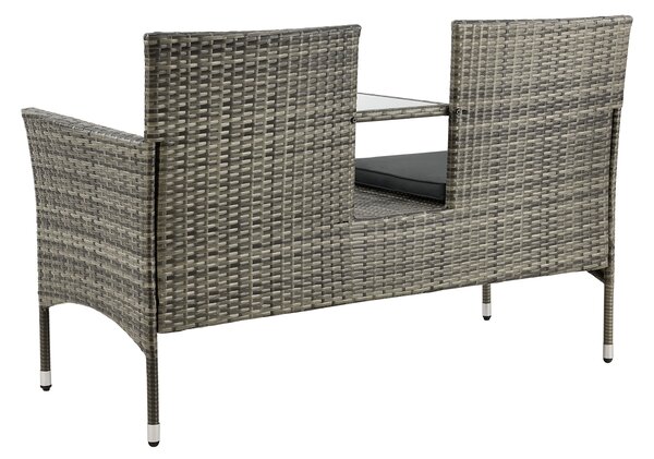 Juskys Merlin rattan pad M - szürke