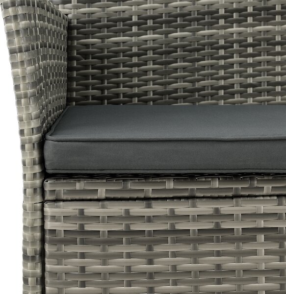 Juskys Merlin rattan pad M - szürke