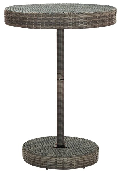 5 részes szürke polyrattan kerti bárszett párnákkal