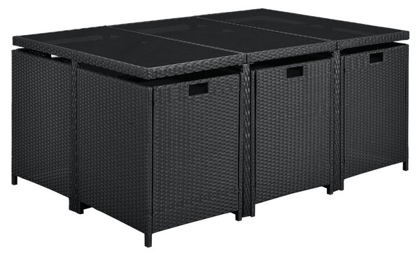 Juskys Baracoa XL kerti rattan ülőgarnitúra