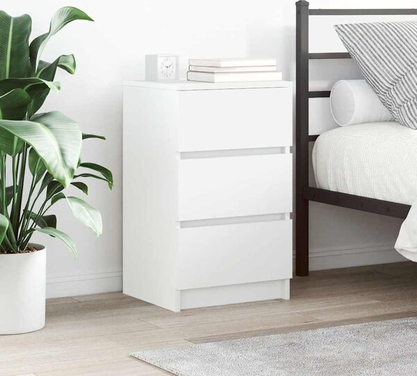 VidaXL 2 db fehér éjjeliszekrények 3 fiókkal 39x35x65 cm
