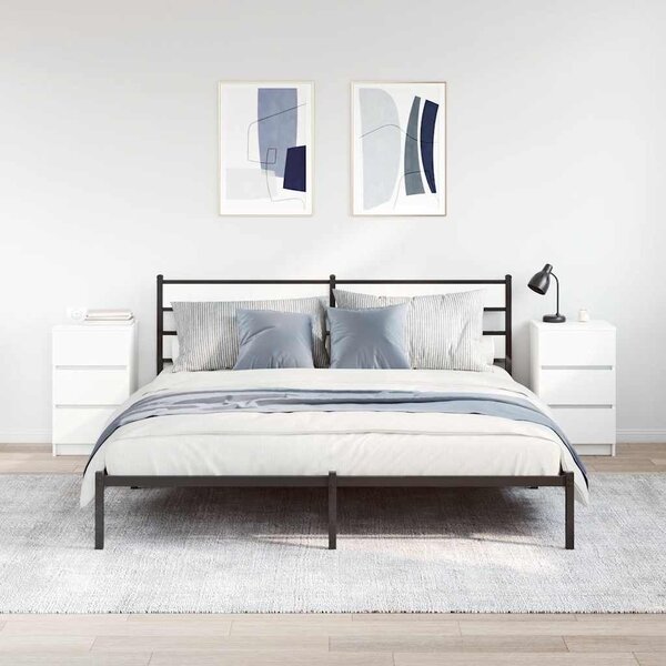 VidaXL 2 db fehér éjjeliszekrények 3 fiókkal 39x35x65 cm