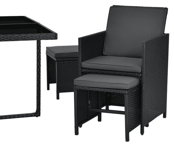 Juskys Baracoa XL kerti rattan ülőgarnitúra