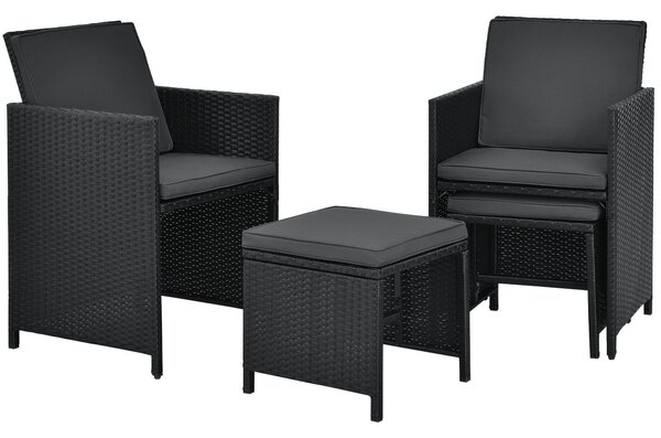 Juskys Baracoa XL kerti rattan ülőgarnitúra