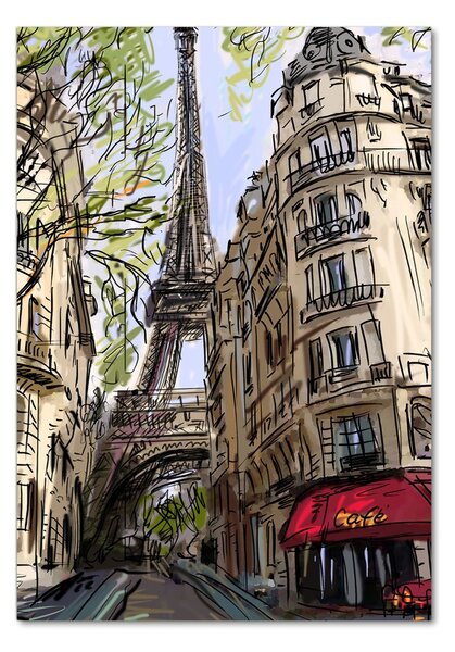 Üvegkép falra Párizsi eiffel-torony