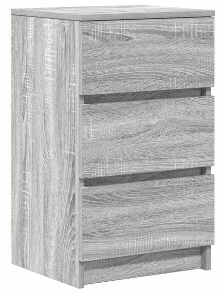 VidaXL 2 db szürke sonoma színű éjjeliszekrények 3 fiókkal 39x35x65 cm