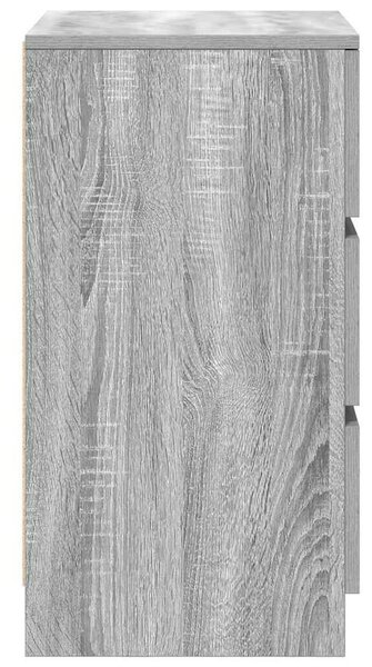 VidaXL 2 db szürke sonoma színű éjjeliszekrények 3 fiókkal 39x35x65 cm