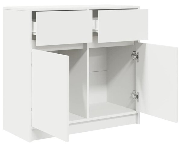 VidaXL fehér szerelt fa tálalószekrény fiókos 80x34x76 cm