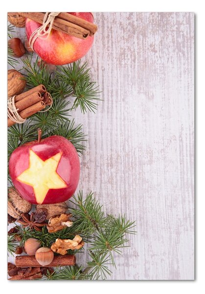 Egyedi üvegkép Christmas alma