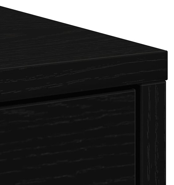 VidaXL fekete tölgy szerelt fa tálalószekrény fiókos 80x34x76 cm