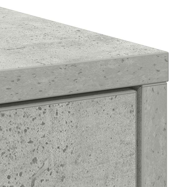VidaXL betonszürke szerelt fa tálalószekrény fiókos 80x34x76 cm