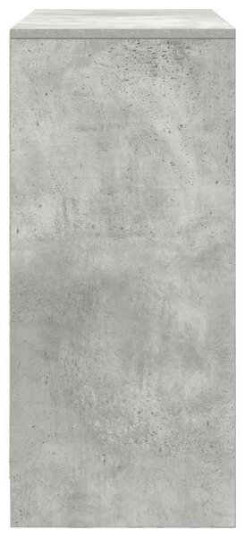 VidaXL betonszürke szerelt fa tálalószekrény fiókos 80x34x76 cm