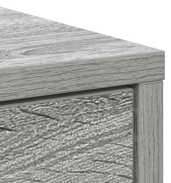 VidaXL szürke sonoma komód fiókokkal és ajtókkal 70,5x34x74,5 cm