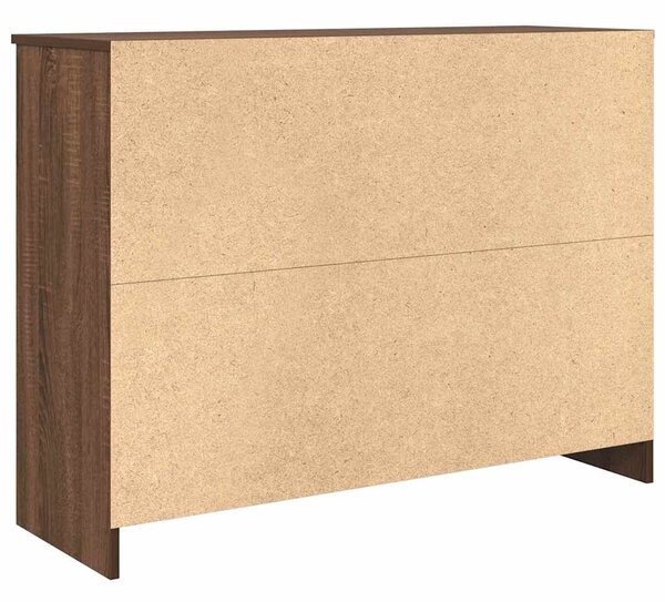 VidaXL barna tölgy szerelt fa tálalószekrény fiókos 101x35x76 cm