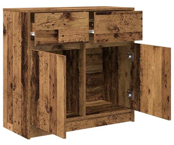 VidaXL antik fa szerelt fa tálalószekrény fiókos 80x34x76 cm