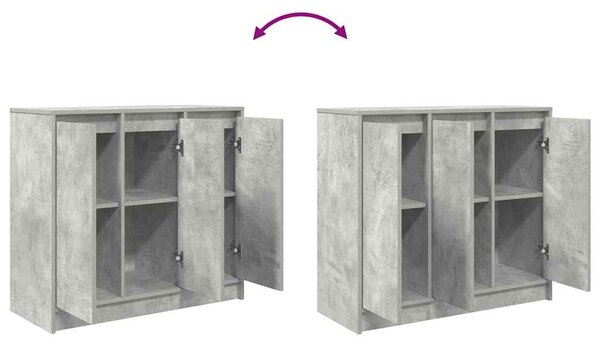 VidaXL betonszürke szerelt fa tálalószekrény 85x34x76 cm