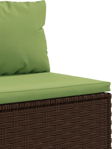 6 részes barna polyrattan kerti ülőgarnitúra párnákkal