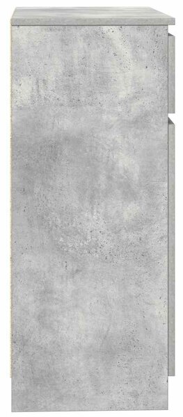 VidaXL betonszürke szerelt fa tálalószekrény fiókos 71x35x84 cm